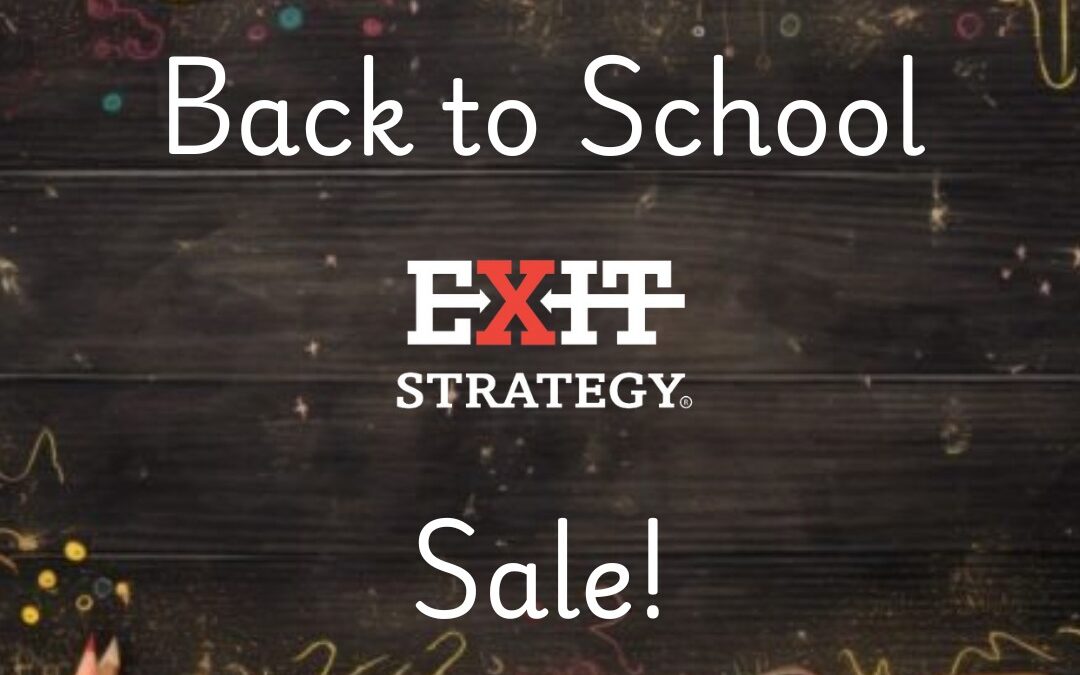 Back to School sale EXTENDED – FREE escape room ticket!